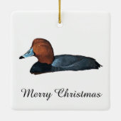 Redhead Duck Keramikornament (Rückseite)