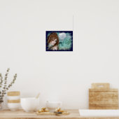 Redhead Elf & Blue Glass Night Fantasy Poster (Küche)