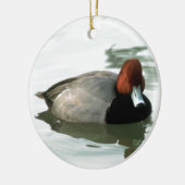 Redhead-Ente Keramikornament (Links)