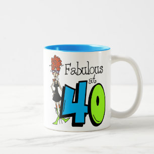 Redhead Fabulous am 40. Geburtstag Zweifarbige Tasse