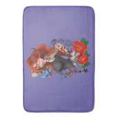 Redhead Frau Tattoos Badematte (Vorderseite Vertikal)