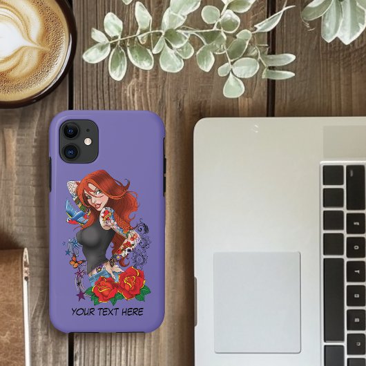 Redhead Frau Tattoos Case-Mate iPhone Hülle
