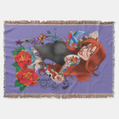 Redhead Frau Tattoos Decke (Vorderseite)