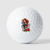 Redhead Frau Tattoos Golfball (Vorderseite)