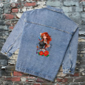 Redhead Frau Tattoos Jeansjacke