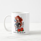 Redhead Frau Tattoos Kaffeetasse (Links)