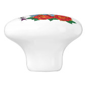 Redhead Frau Tattoos Keramikknauf (Seitenansicht)