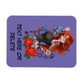 Redhead Frau Tattoos Magnet (Horizontal)