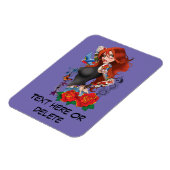 Redhead Frau Tattoos Magnet (Linke Seite)