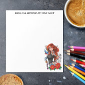 Redhead Frau Tattoos Notizblock