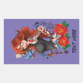 Redhead Frau Tattoos Rechteckiger Aufkleber (Vorderseite)
