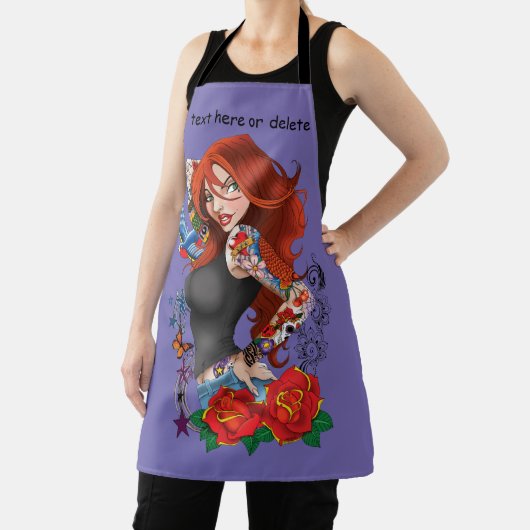 Redhead Frau Tattoos Schürze (InSitu)