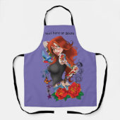 Redhead Frau Tattoos Schürze (Vorderseite)