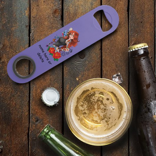 Redhead Frau Tattoos Speed Flaschenöffner