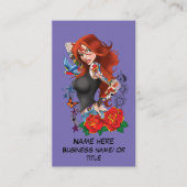 Redhead Frau Tattoos Visitenkarte (Vorderseite)