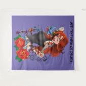 Redhead Frau Tattoos Wandteppich (Vorderseite (Horizontal))