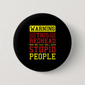 Redhead Ginger Freckles Red Hair Redheads Button (Vorderseite)