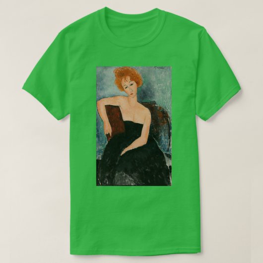 Redhead Girl in Abend Dress von Amedeo Modiglia T-Shirt (Design vorne)