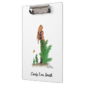 Redhead Hiker Backpack Pinup Girl Clipboard Klemmbrett (Links)