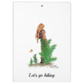 Redhead Hiker Backpack Pinup Girl Clipboard Klemmbrett (Rückseite)