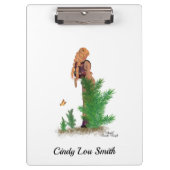 Redhead Hiker Backpack Pinup Girl Clipboard Klemmbrett (Vorderseite)