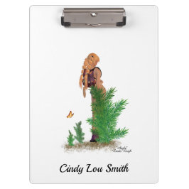 Redhead Hiker Backpack Pinup Girl Clipboard Klemmbrett