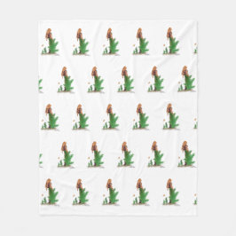 Redhead Hiker Backpack Pinup Girl Muster Fleecedecke