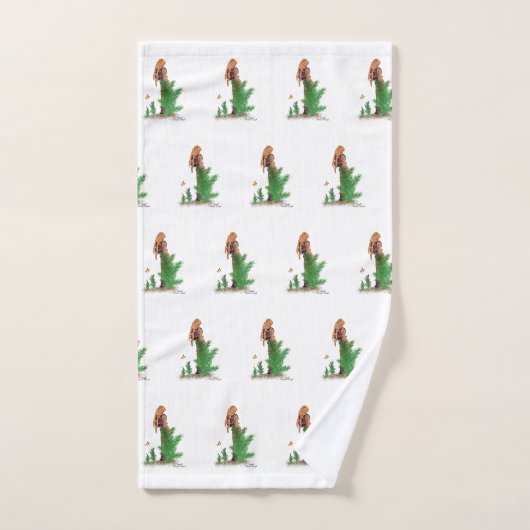 Redhead Hiker Backpack Pinup Girl Muster Handtuch (Handtuch)