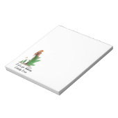 Redhead Hiker Backpack Pinup Girl Notepad Notizblock (Rotiert)