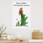 Redhead Hiker Backpack Pinup Girl Poster (Küche)