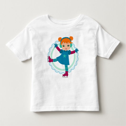 Redhead Ice Skater - Winter Sports Skaten Kleinkind T-shirt (Vorderseite)