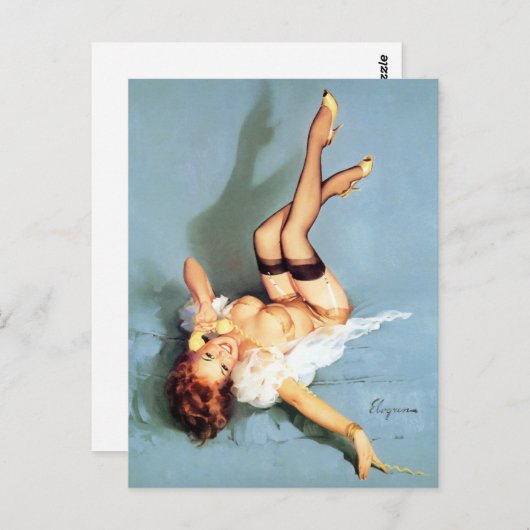 Redhead im Button Postkarte (Vorne/Hinten)