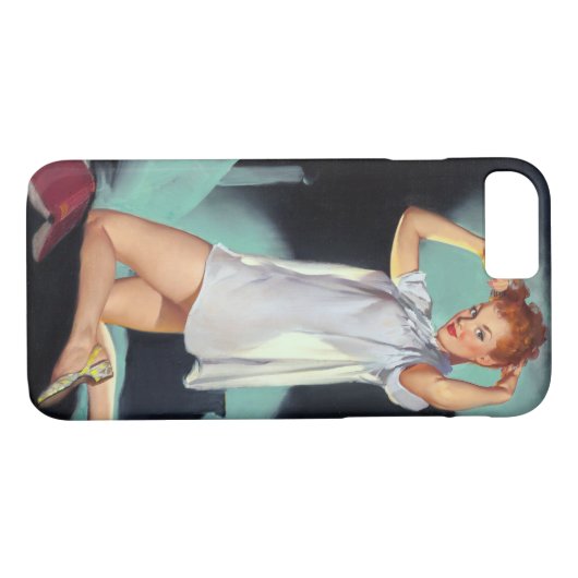 Redhead in der Nacht Button Up Case-Mate iPhone Hülle (Rückseite (Horizontal))