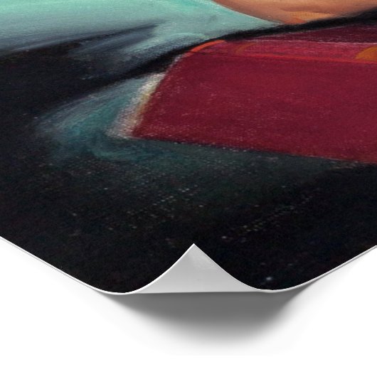 Redhead in Nighty Button Up Poster (Ecke)