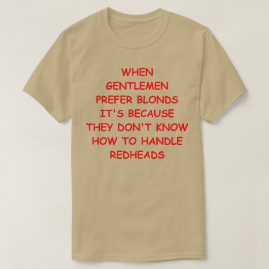 Redhead Joke 2 T-Shirt (Design vorne)