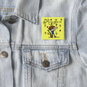 Redhead-Jungen-Rockstar Button (Beispiel)