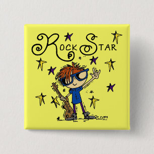 Redhead-Jungen-Rockstar Button
