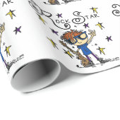 Redhead-Jungen-Rockstar Geschenkpapier (Rolleneckpunkt)