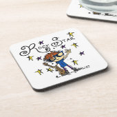 Redhead-Jungen-Rockstar Getränkeuntersetzer (Linke Seite)