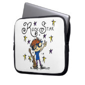 Redhead-Jungen-Rockstar Laptopschutzhülle (Vorderseite Links)