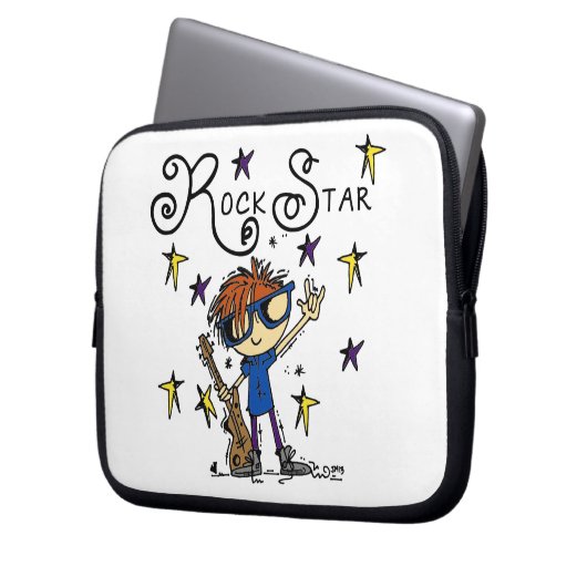 Redhead-Jungen-Rockstar Laptopschutzhülle (Vorderseite Links)