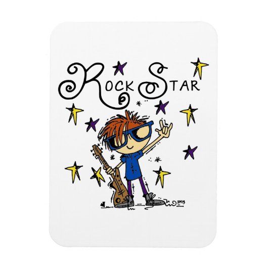 Redhead-Jungen-Rockstar Magnet (Vertikal)