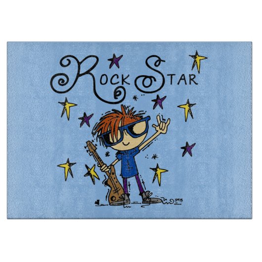 Redhead-Jungen-Rockstar Schneidebrett (Vorderseite)