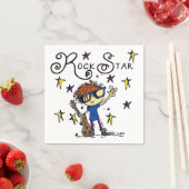 Redhead-Jungen-Rockstar Serviette (Beispiel)