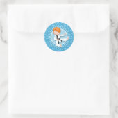 Redhead Karate Boy Judo Martial Arts Runder Aufkleber (Tasche)