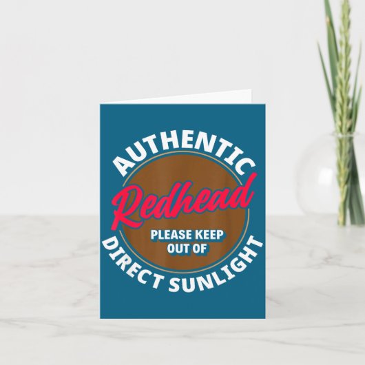 Redhead Keep Out Of Sunlight - Funny Ginger  Karte (Vorderseite)