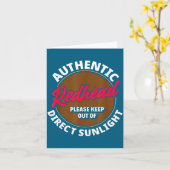 Redhead Keep Out Of Sunlight - Funny Ginger Karte (Gelbe Blume)