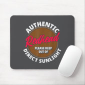 Redhead Keep Out Of Sunlight - Funny Ginger Mousepad (Mit Mouse)