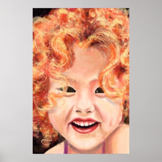 Redhead Little Girl Poster - Original Painting (Vorne)