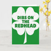 Redhead Luck St Patricks Day Card Karte (Gelbe Blume)